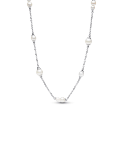 Treated Freshwater Cultured Pearl Station Chain Necklace