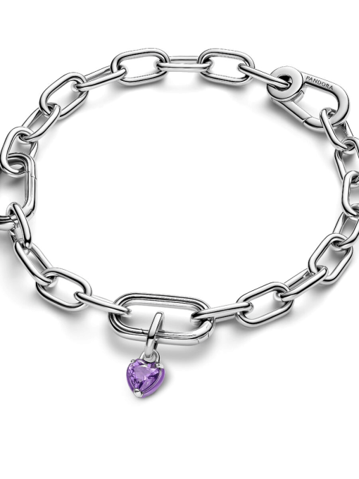 Pandora ME Purple Chakra Heart Mini Dangle Charm - Image 5