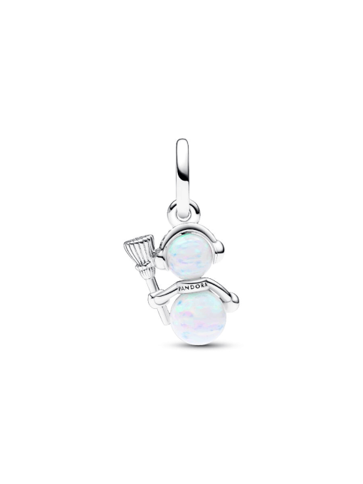Opalescent Snowman Dangle Charm - Image 6