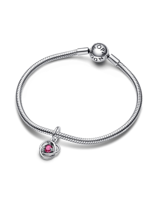 Pink Eternity Circle Dangle Charm - Image 7