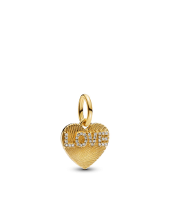 Engravable Love Heart Dangle Charm