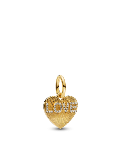 BE LOVE Engravable Golden Love Heart Charm Bracelet Set - Image 4