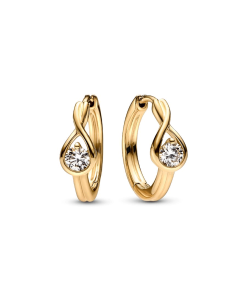 Pandora Infinite 14k Gold Lab-grown Diamond Hoop Earrings