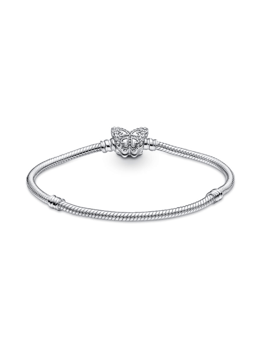 Pandora Moments Butterfly Clasp Snake Chain Bracelet - Image 5