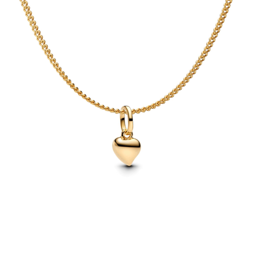 Mini Golden Heart Charm Necklace Set