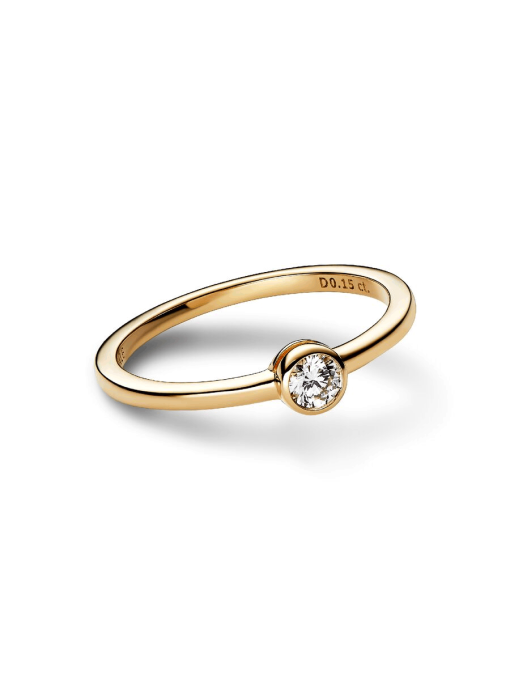 Pandora Era Bezel 14k Gold Lab-grown Diamond Ring - Image 4