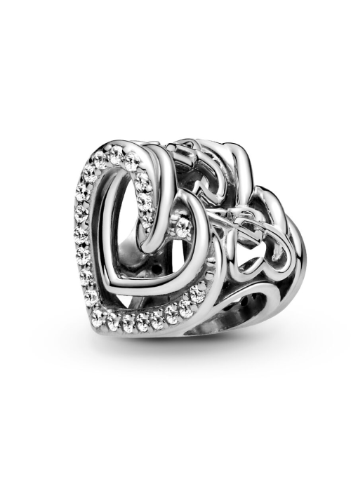 Sparkling Entwined Hearts Charm - Image 7