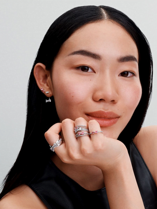 Sparkling Pink Bow Ring - Image 6