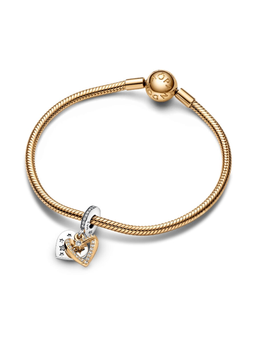Shooting Star Hearts Double Dangle Charm - Image 6