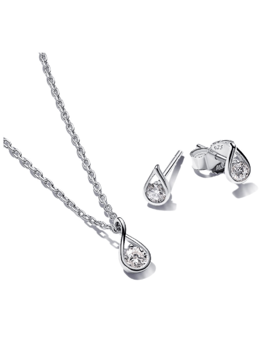 Pandora Infinite Lab-grown Diamond Jewelry Gift Set, Sterling Silver - Image 2