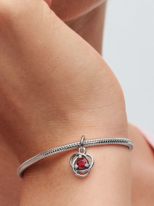 True Red Eternity Circle Dangle Charm - Image 2