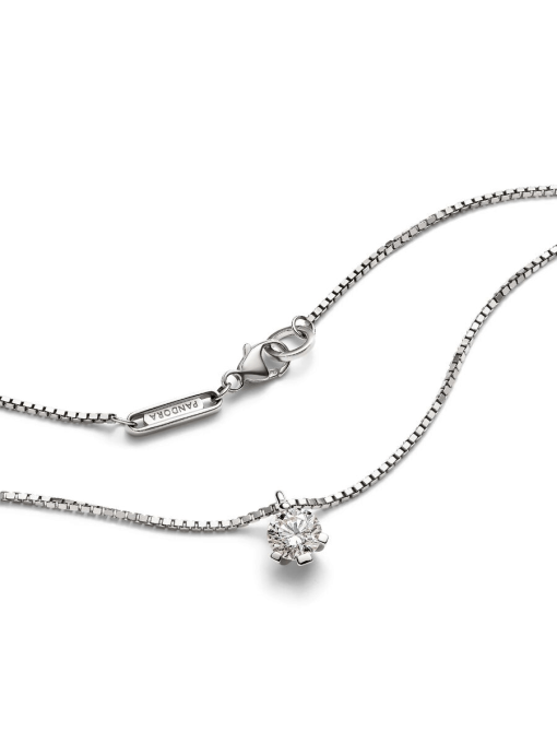 Pandora Nova 14k White Gold Lab-grown Diamond Pendant Necklace - Image 5