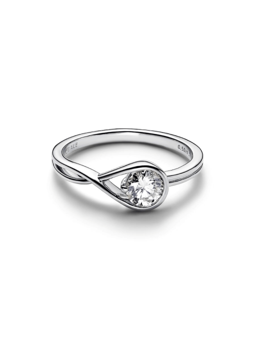 Pandora Infinite Sterling Silver Lab-grown Diamond Ring - Image 5