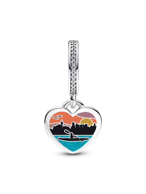 FINAL SALE - Vancouver Boat Heart Dangle Charm - Image 3
