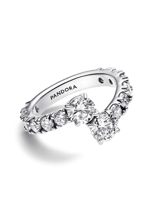 Sparkling Overlapping Band Ring - Image 4