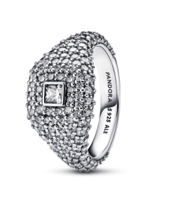 Pave Square Cocktail Ring