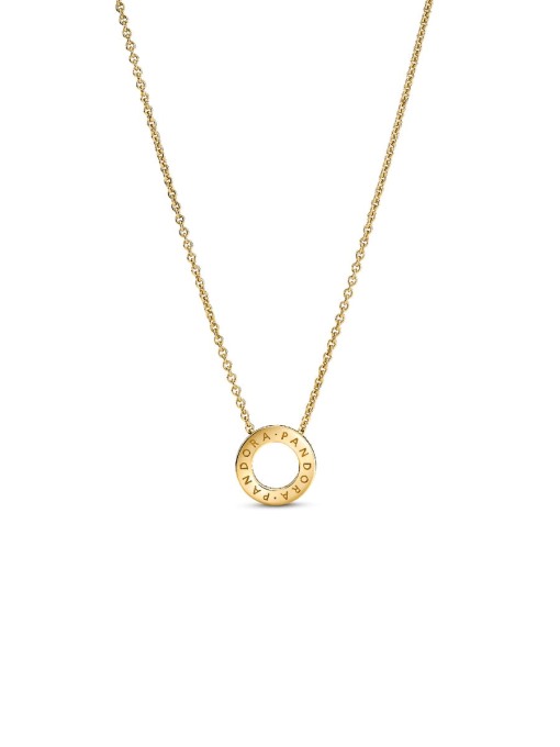 Pandora Logo Pave Circle Collier Necklace - Image 3