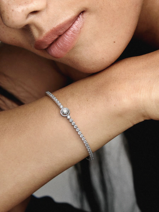 Sparkling Halo Tennis Bracelet - Image 2