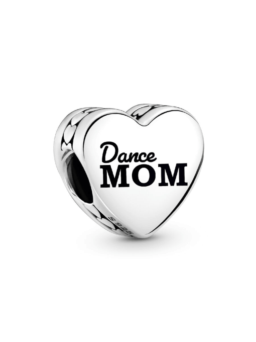 Engravable Dance Mom Heart Charm - Image 2