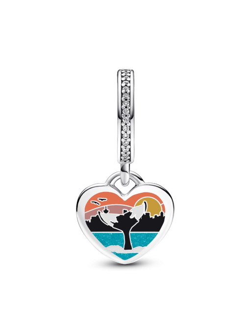 FINAL SALE - Vancouver Whale Heart Dangle Charm - Image 3