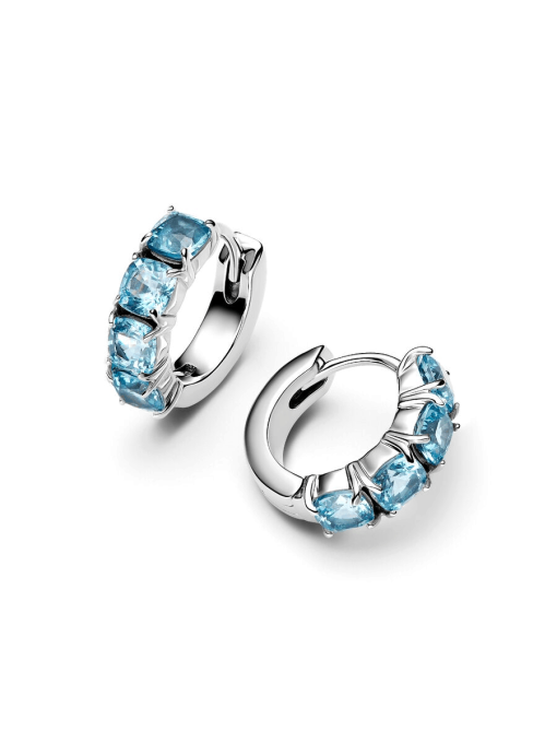 Light Blue Hoop Earrings - Image 5