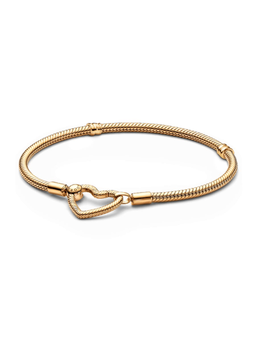 Pandora Moments Heart Closure Snake Chain Bracelet - Image 3