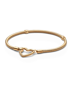 Pandora Moments Heart Closure Snake Chain Bracelet