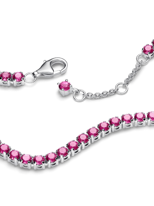 Sparkling Pink Tennis Bracelet - Image 4