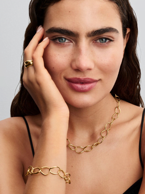 Organically Shaped Link Necklace - Image 5