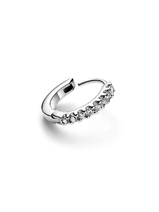 Pandora Era Lab-Grown Diamond Pave Hoop Earrings - Image 5