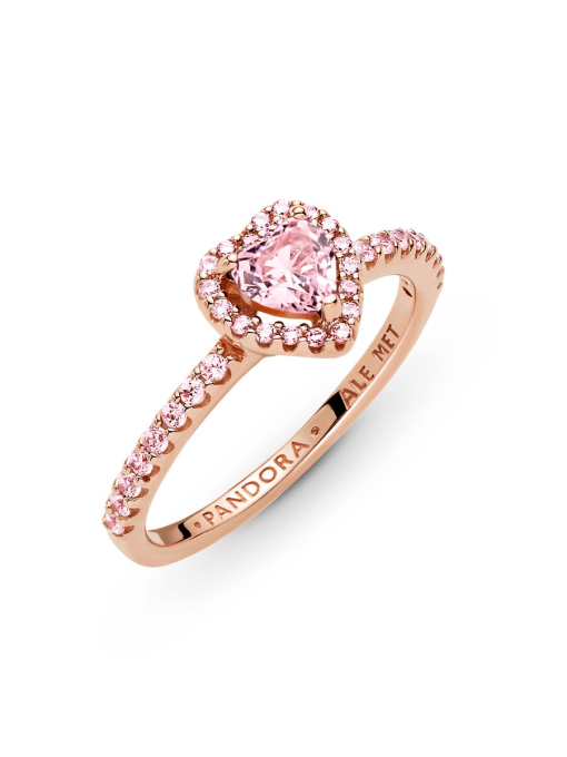 Sparkling Elevated Heart Ring - Image 5