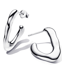 Organically V-shaped Open Hoop Earrings