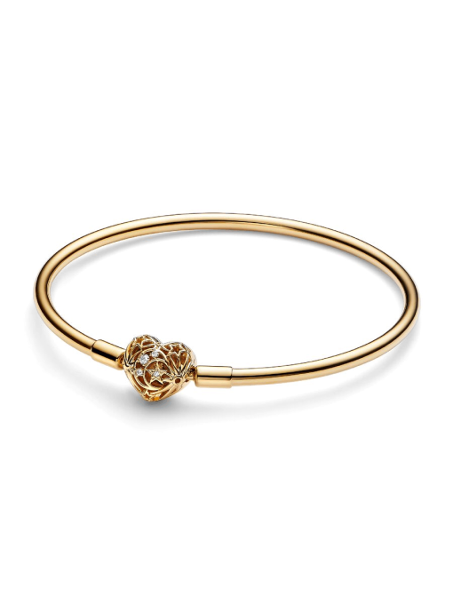 FINAL SALE - Celestial Heart Clasp Bangle