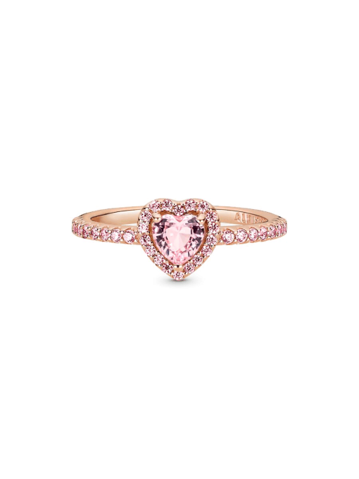 Sparkling Elevated Heart Ring - Image 7