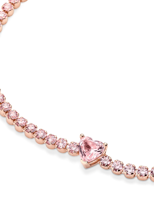 Sparkling Heart Tennis Bracelet - Image 6