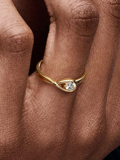 Pandora Infinite 14k Gold Lab-grown Diamond Ring - Image 2
