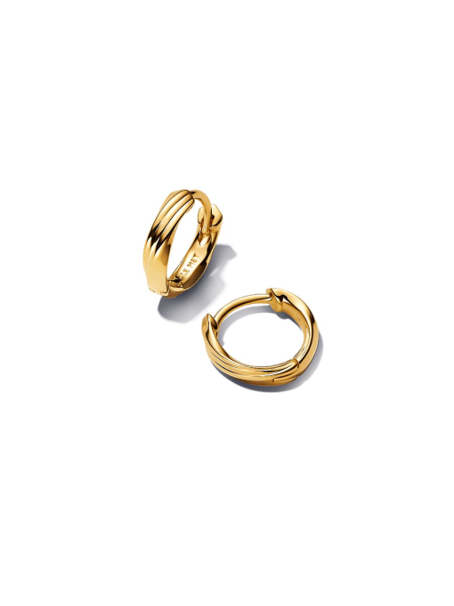 Twisted Huggie Earrings - Image 3