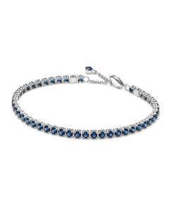 Sparkling Blue Tennis Bracelet