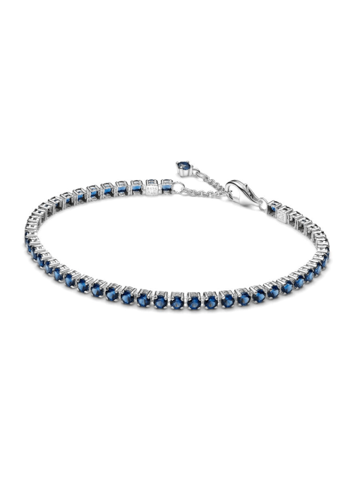Sparkling Blue Tennis Bracelet