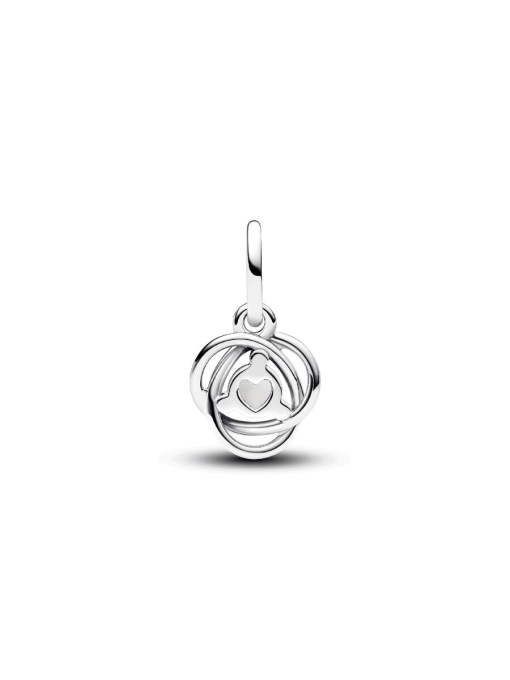 White Eternity Circle Dangle Charm - Image 7