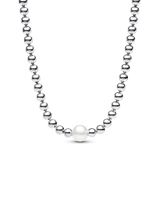 Treated Freshwater Cultured Pearl & Beads Collier Necklace - Image 3