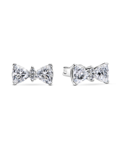 Sparkling Bow Stud Earrings