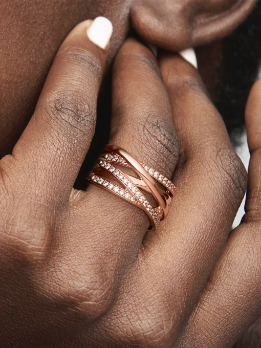 Sparkling & Polished Lines Ring - Image 2