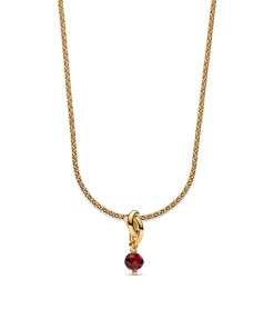 July Eternity Circle Dangle Charm Necklace Set