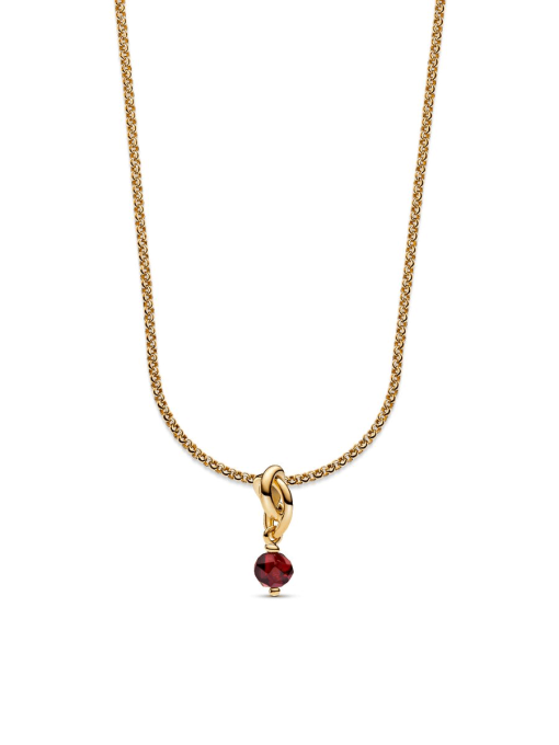 July Eternity Circle Dangle Charm Necklace Set