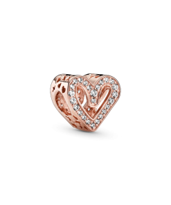 Sparkling Freehand Heart Charm