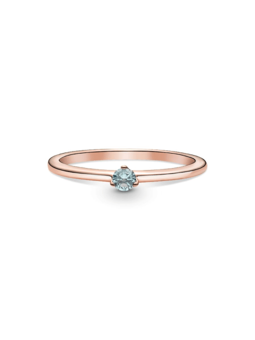 FINAL SALE - Light Blue Solitaire Ring - Image 5