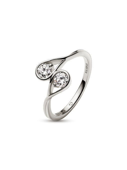 Pandora Infinite 14k White Gold Double Lab-grown Diamond Ring - Image 6