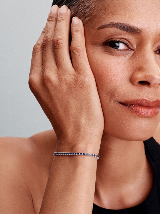Sparkling Blue Tennis Bracelet - Image 4