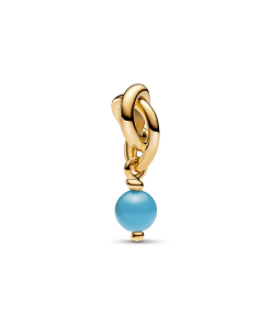 Turquoise Blue Eternity Circle Dangle Charm